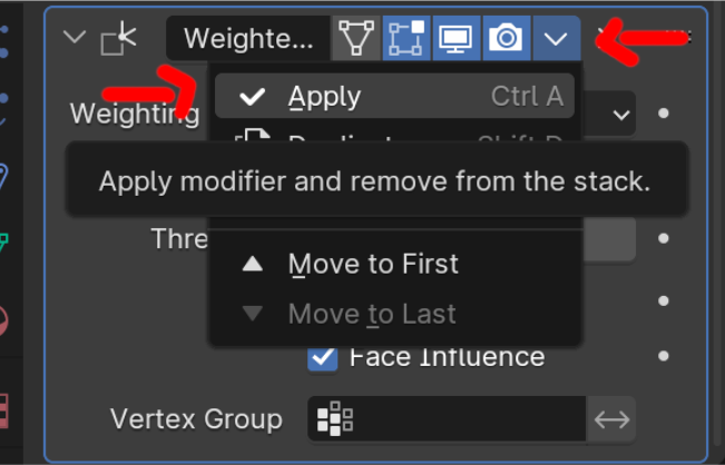 Apply Weighted Normal