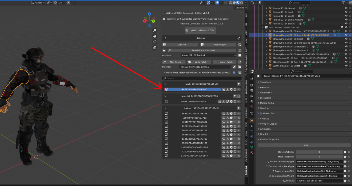 mesh ID changed