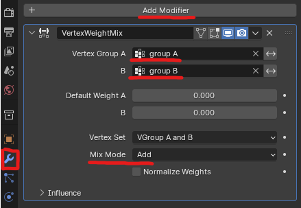 Mix Vertex Group