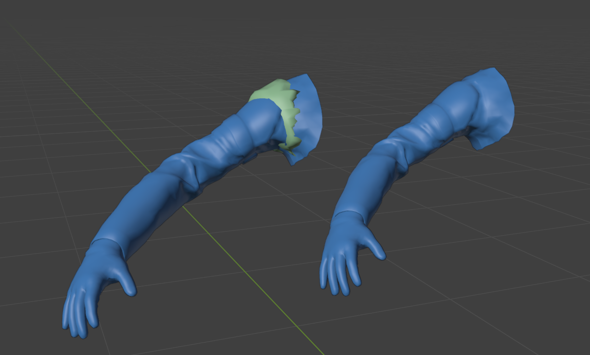 Remove Gore Meshes Blender Preview